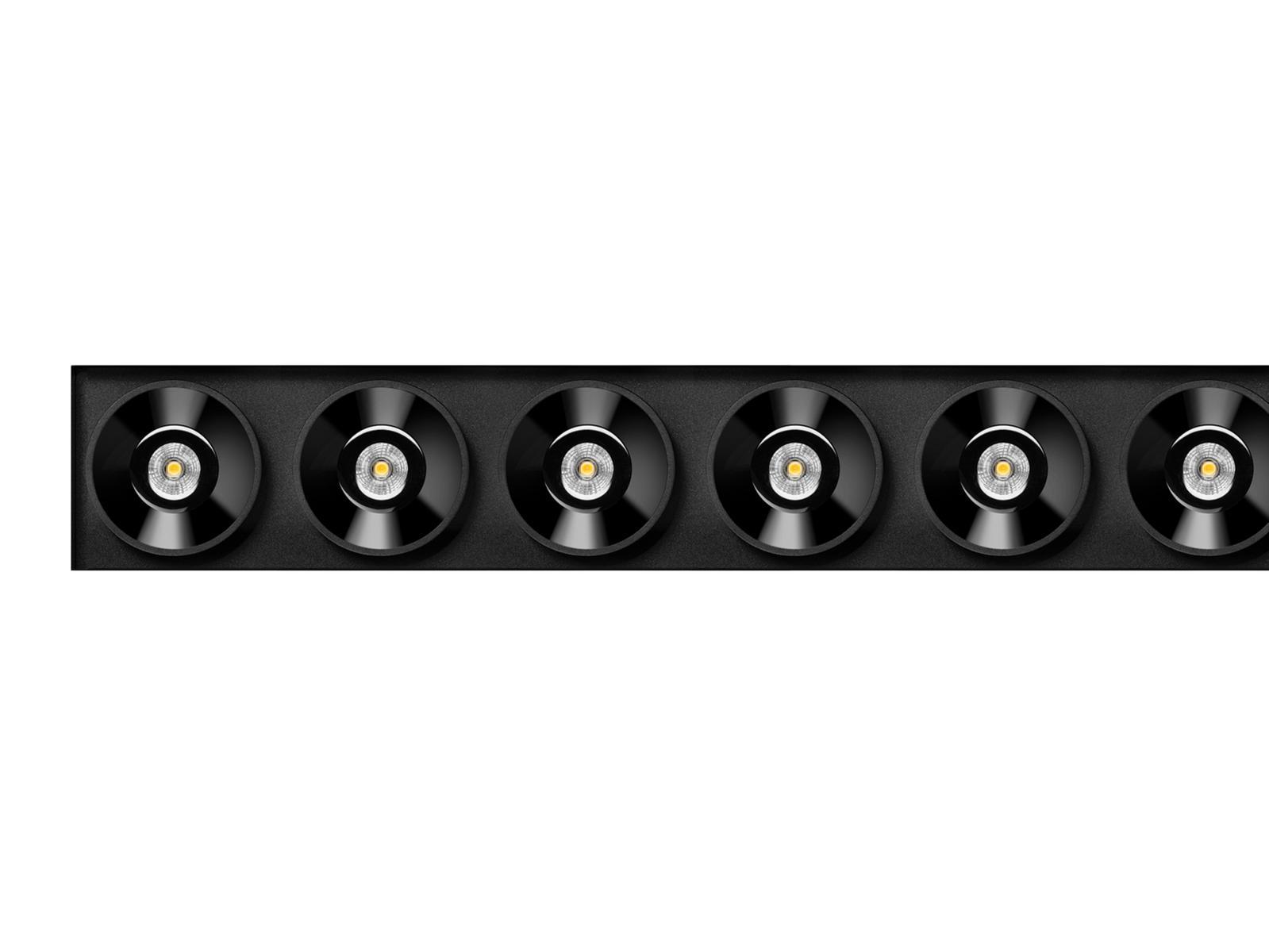 BLACK FOSTER TRIMLESS 15 LED recessed multiple aluminium spotlight