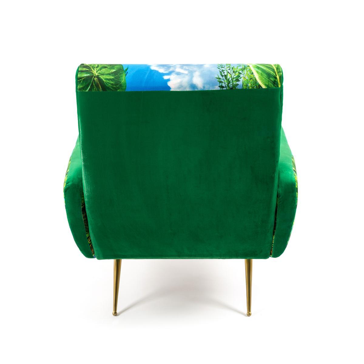 VOLCANO Fabric armchair with armrests