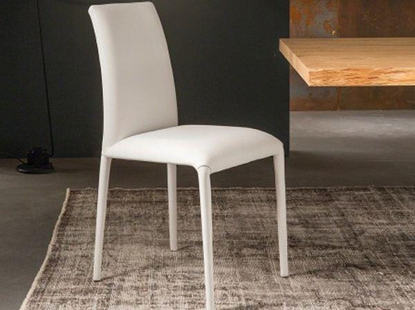 VITTORIA Upholstered leather chair