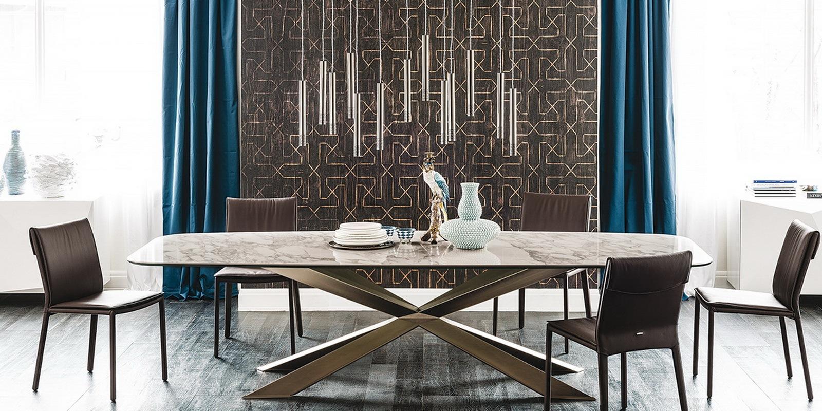 SPYDER KERAMIK Oval metal table