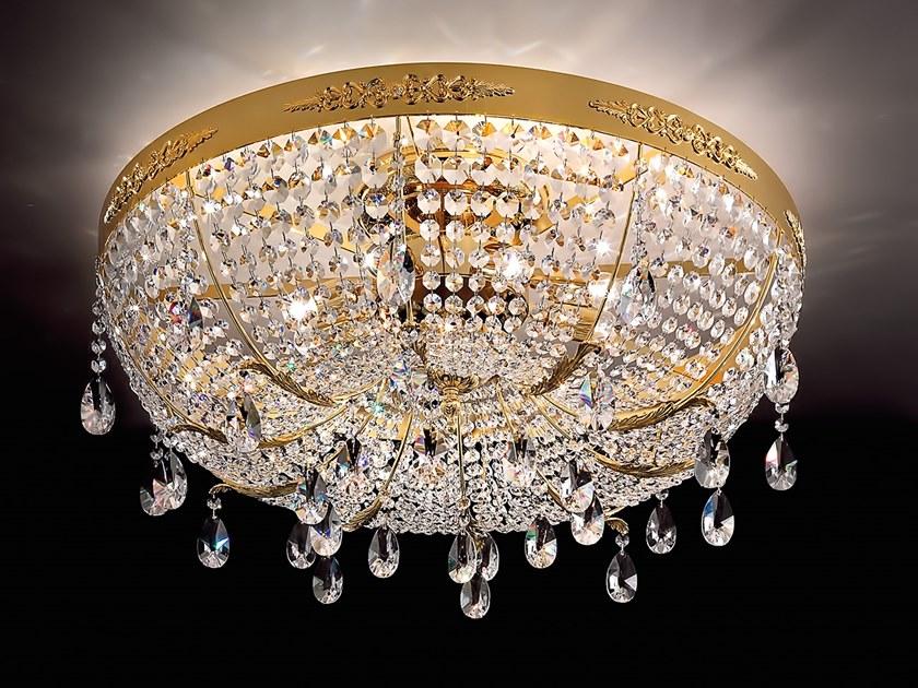 ACANTIA PL8/PL6/PL4 Incandescent metal ceiling light with crystals