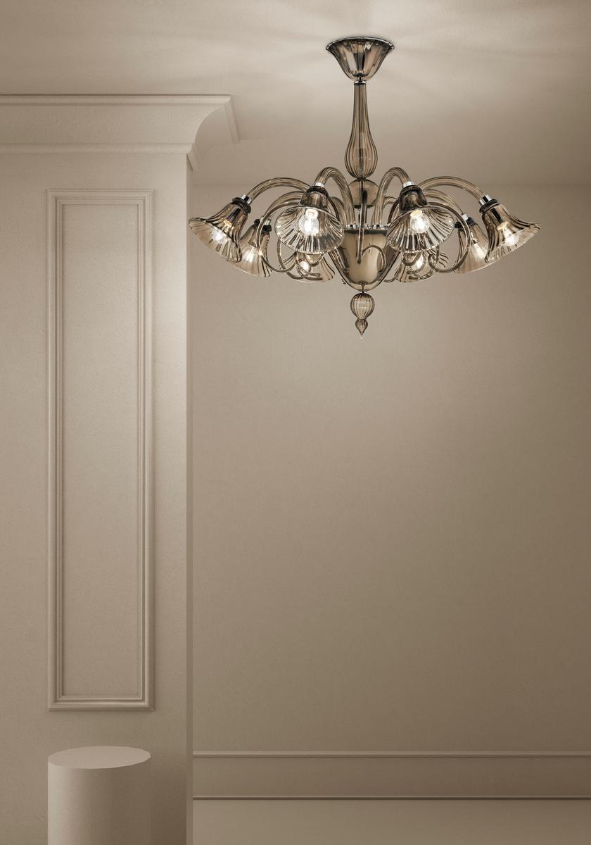 VENIER Blown glass chandelier