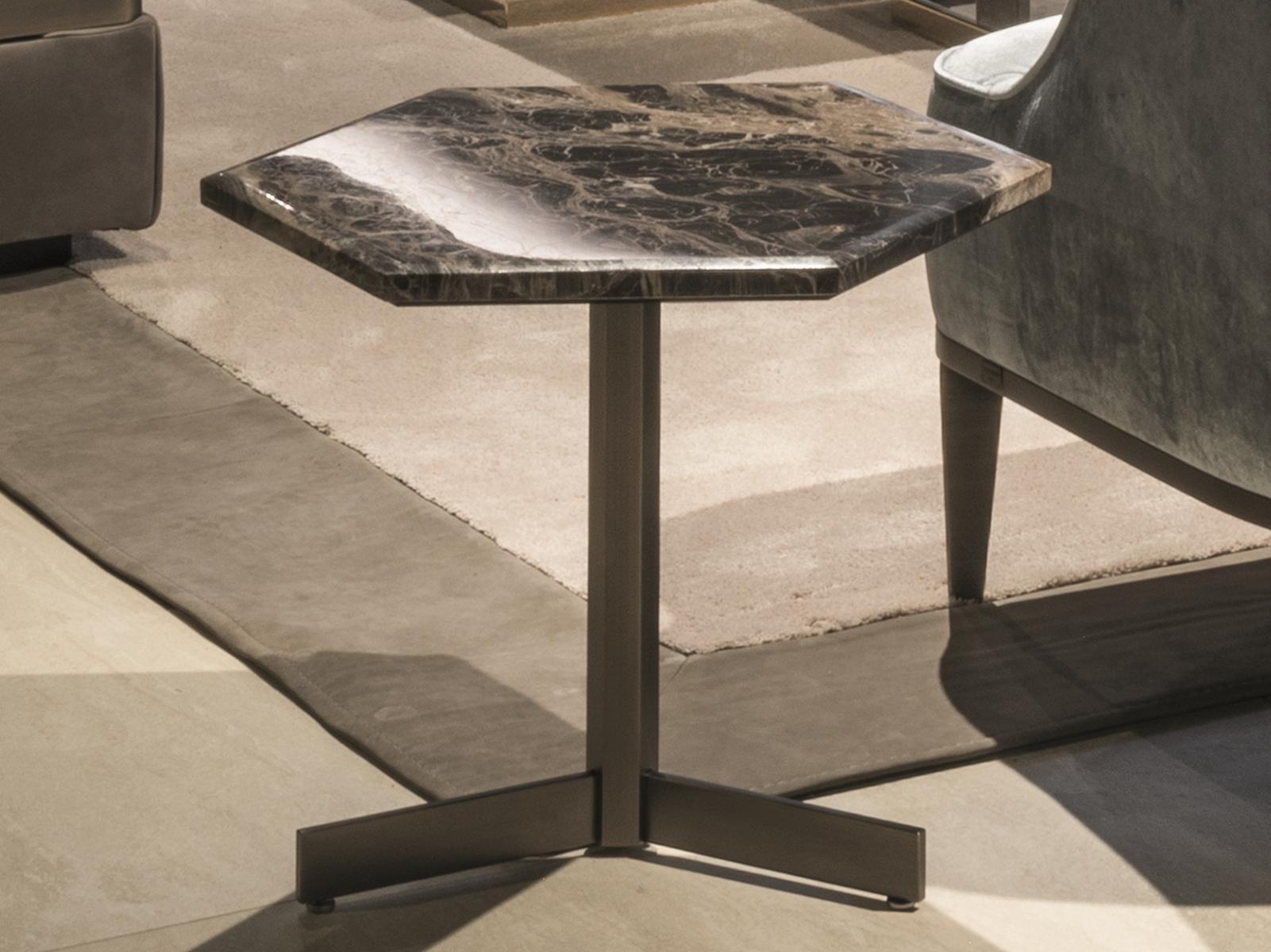 MATH Hexagonal stone coffee table