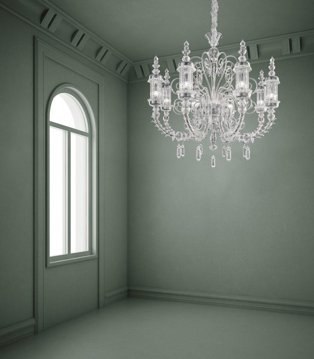 BUCINTORO Glass chandelier with crystals