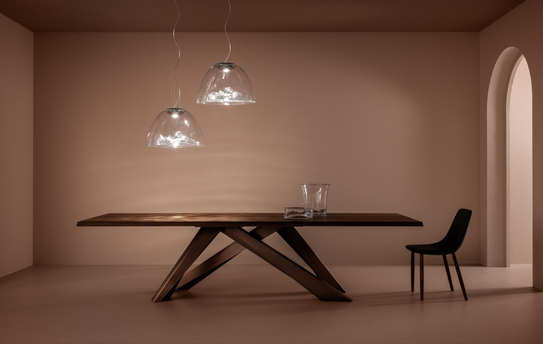 MOUNTAIN VIEW LED blown glass pendant lamp