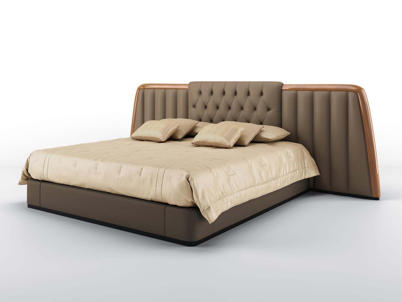 BERNINI XYLO WIDE Upholstered leather king size bed