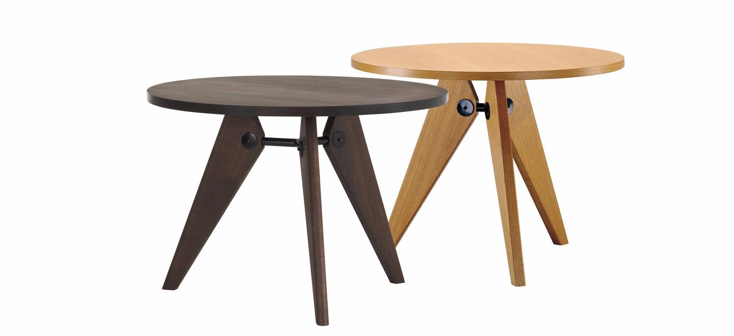GUÉRIDON Round solid wood table