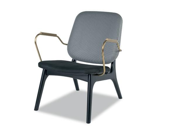 THEA Leather easy chair with armrests