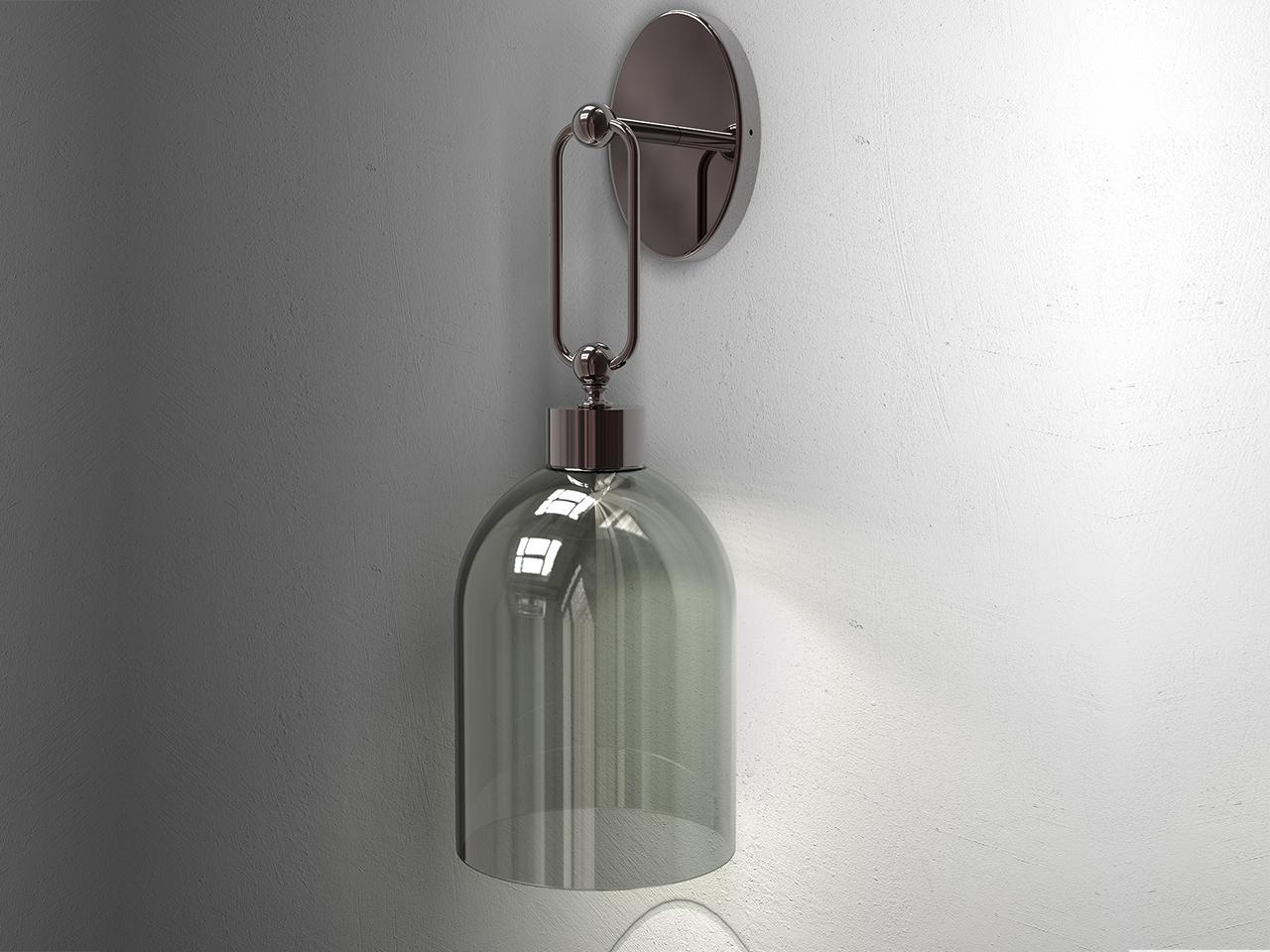 VALENTINA 4025/APG LED direct light blown glass wall lamp