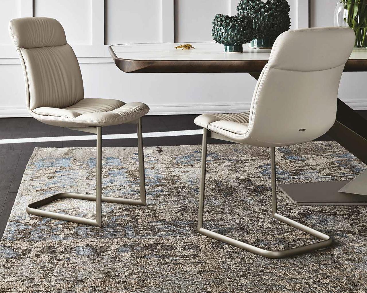 KELLY CANTILEVER Eco-leather chair