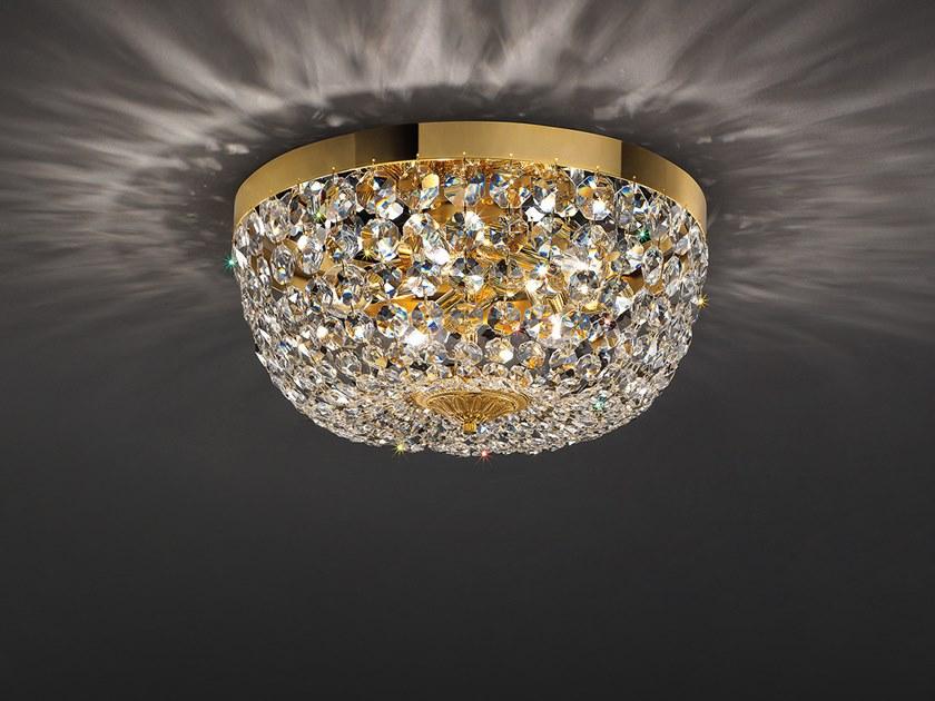 IMPERO & DECO VE 846 Incandescent brass ceiling lamp with crystals IMPERO & DECO VE 846 Incandescent brass ceiling lamp with crystals