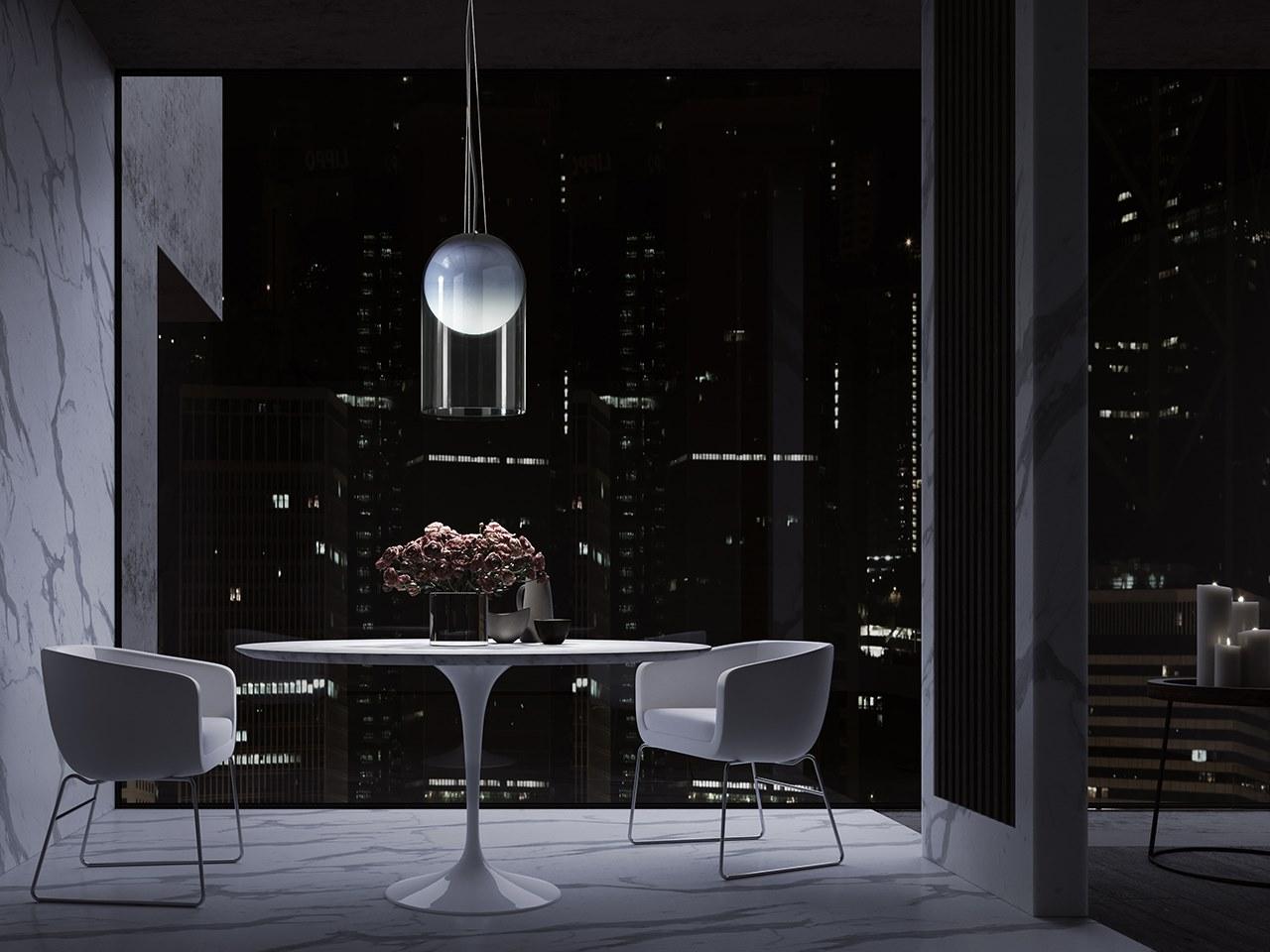 MUNA LED blown glass pendant lamp