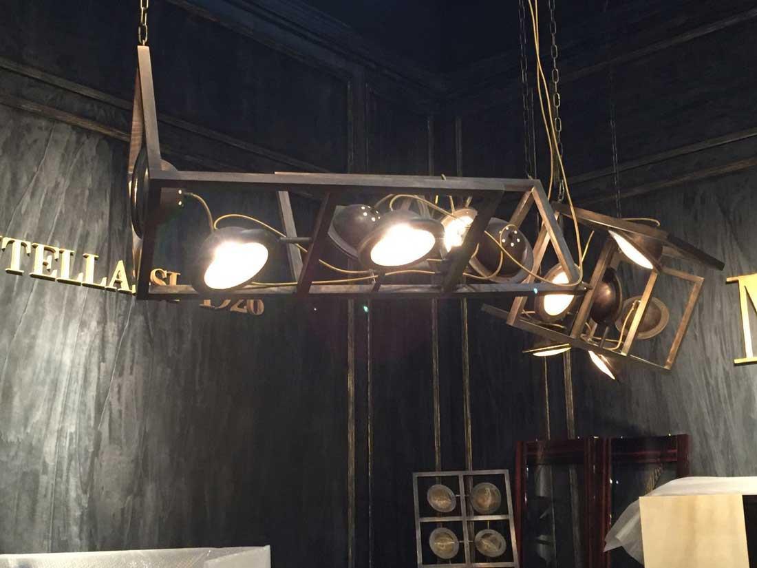 TOTÒ Acid etched brass pendant lamp