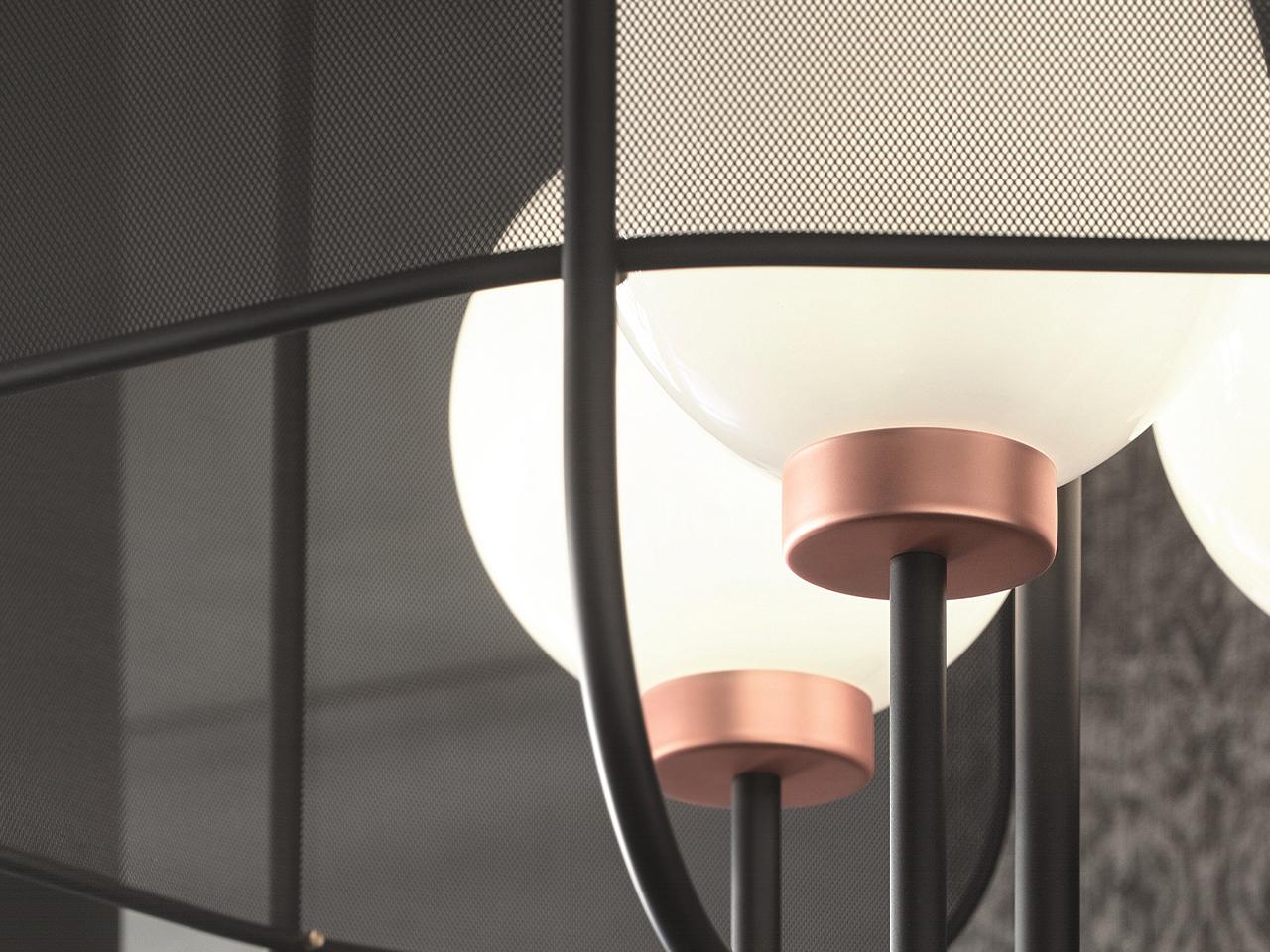 PAPILIO S5 Painted metal chandelier