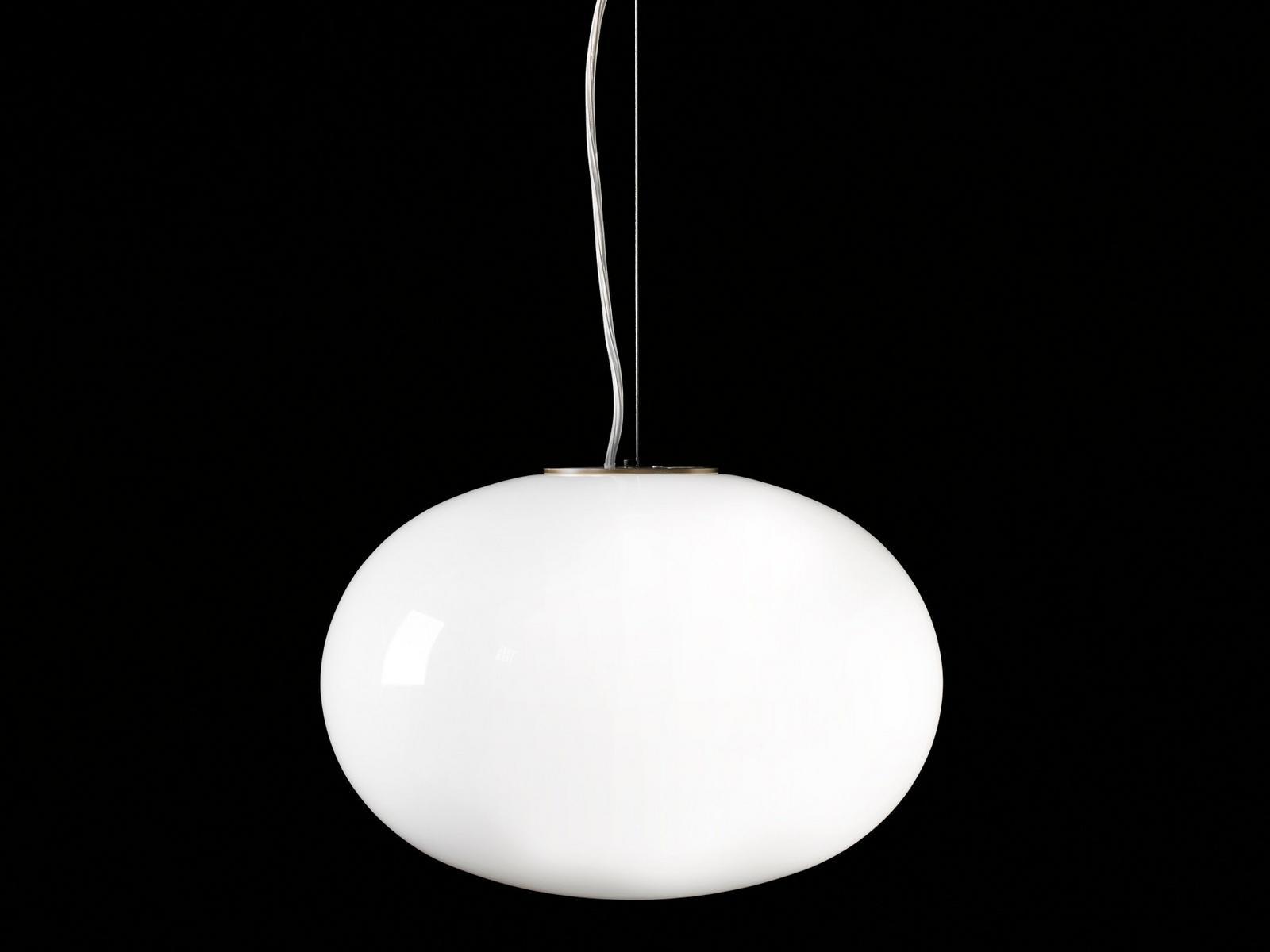 ALBA - 465 Brass and glass pendant lamp