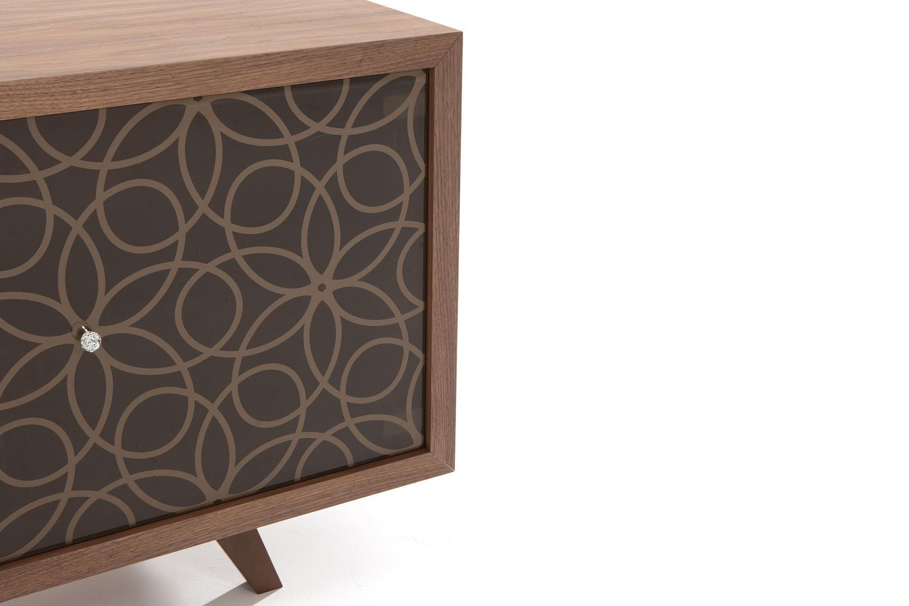GRANADA Wood and glass sideboard with doors