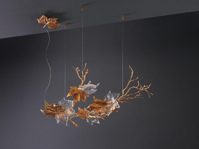 FOLIO CT3396/6 LED handmade bronze pendant lamp