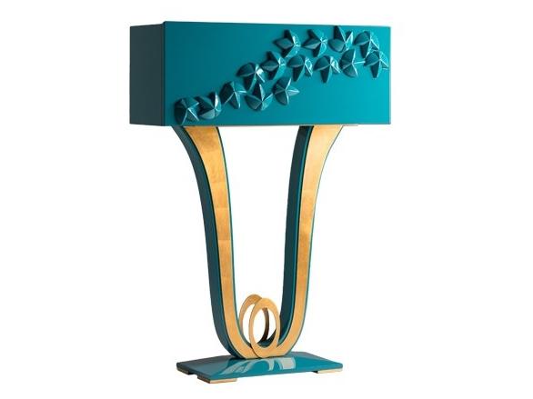 MIMOSA BABY Rectangular wood veneer console table