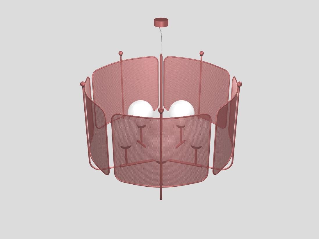 PAPILIO S5 Painted metal chandelier