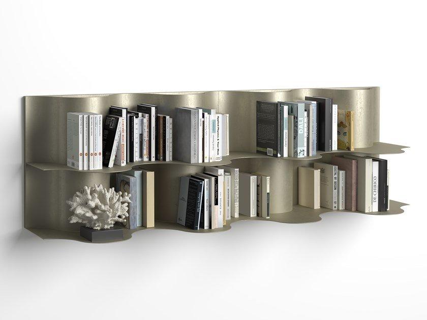 TIDE Modular floating steel bookcase