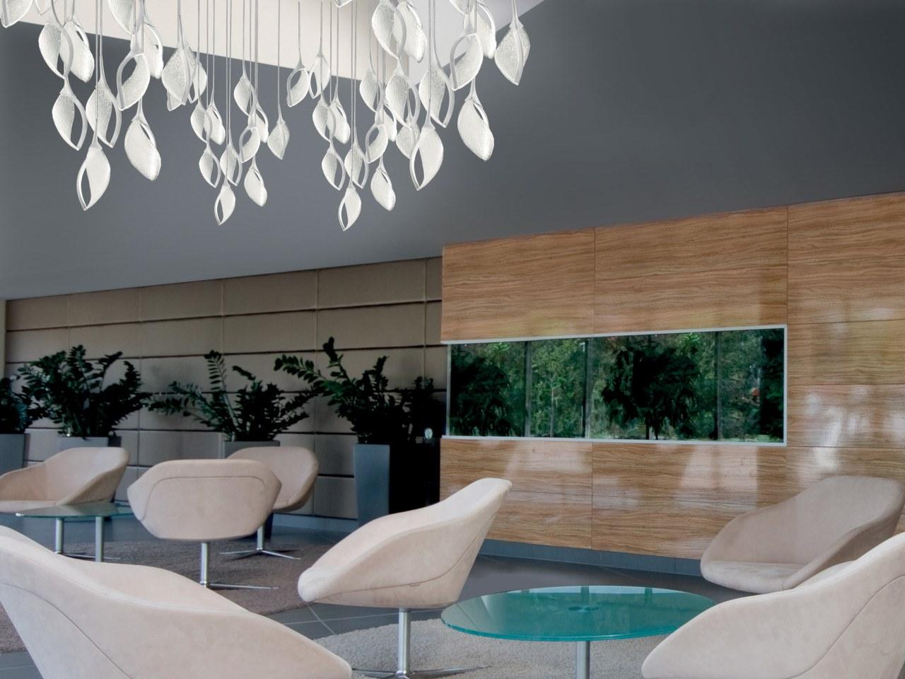 NIA S12 LED glass and polycarbonate pendant lamp