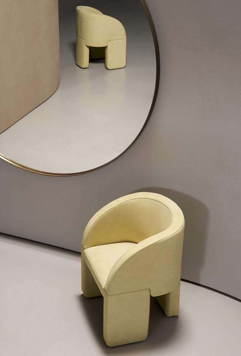 LAZYBONES Nabuk easy chair with armrests