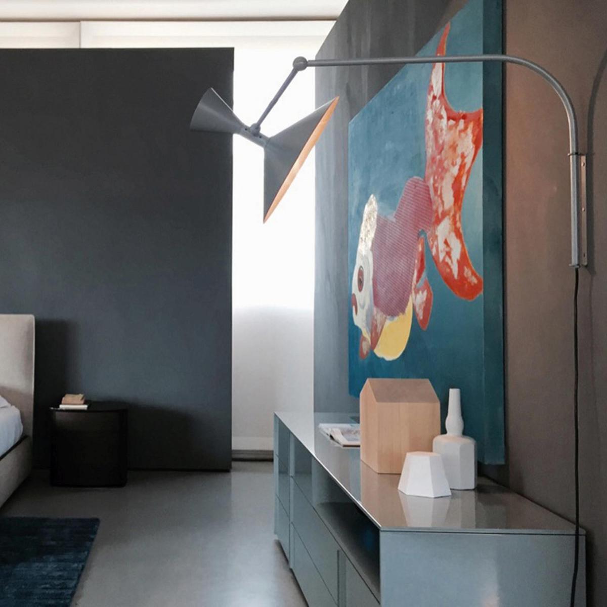 LAMPE DE MARSEILLE Adjustable aluminium wall lamp
