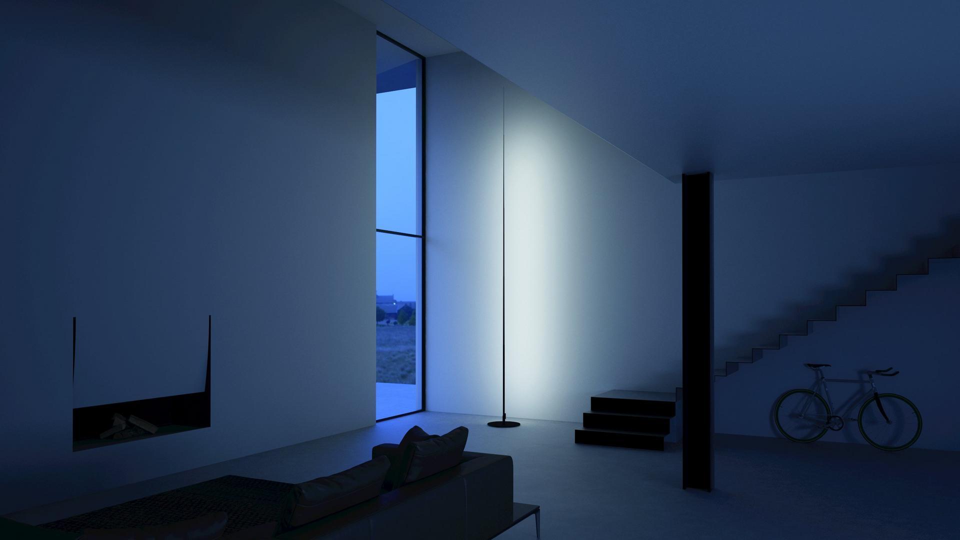 ORIGINE LED glass-fibre and metal floor lamp