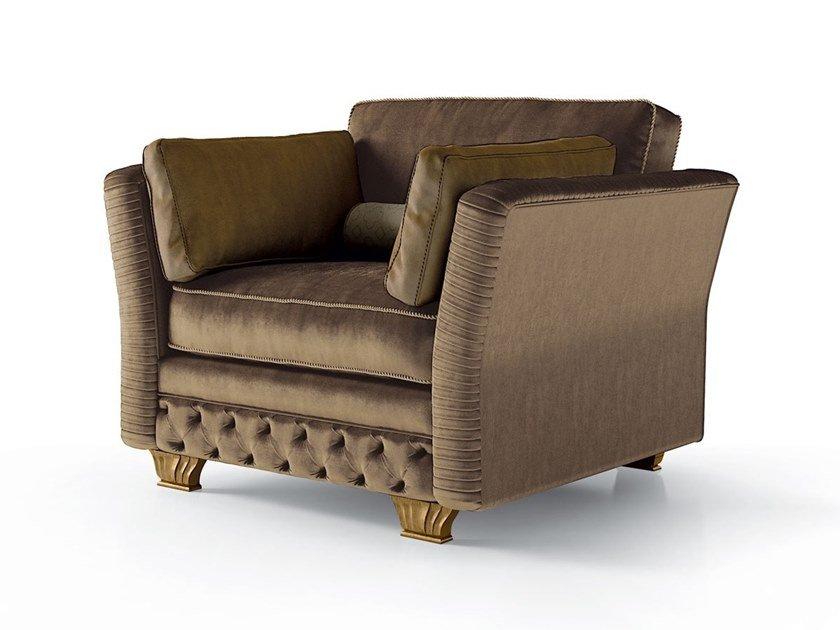 6437 Velvet armchair with armrests