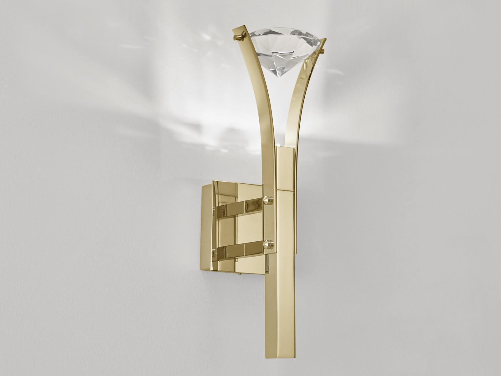 ELEMENTS OF LOVE W1 Metal wall lamp with crystals
