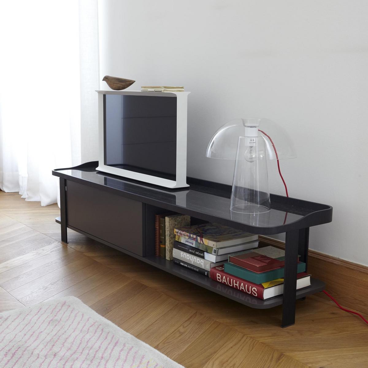 POSTMODERNE Low wood veneer TV cabinet