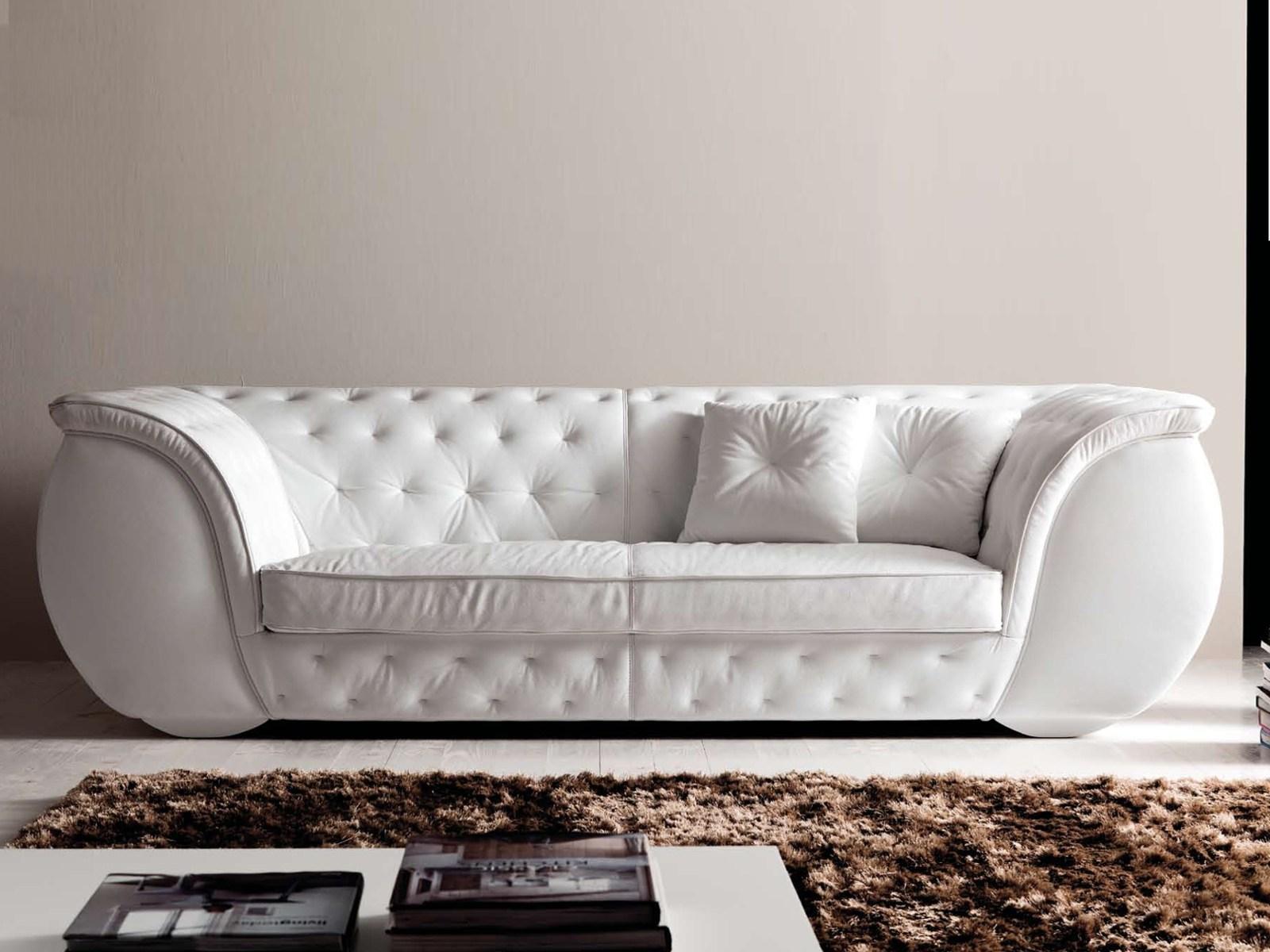 LAPO-QUILT 3 seater leather sofa