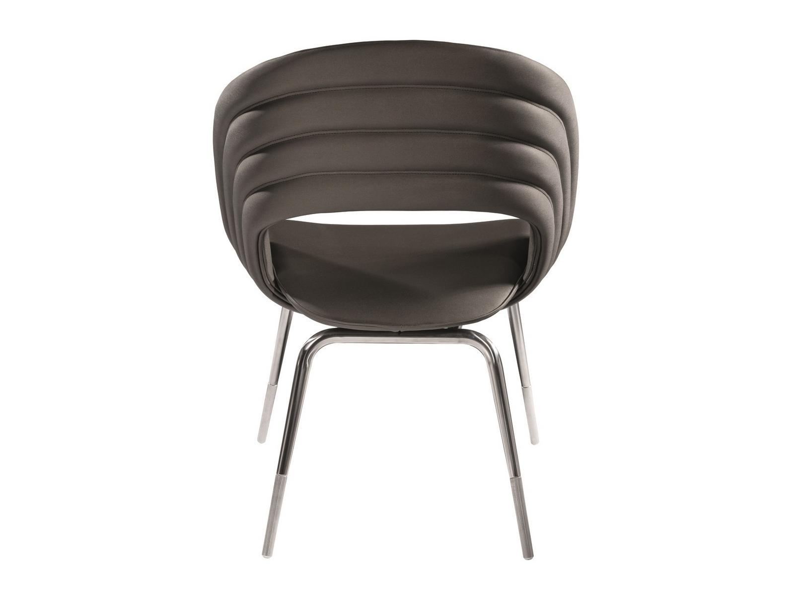 KYLO CONTRACT Leather chair with integrated cushion