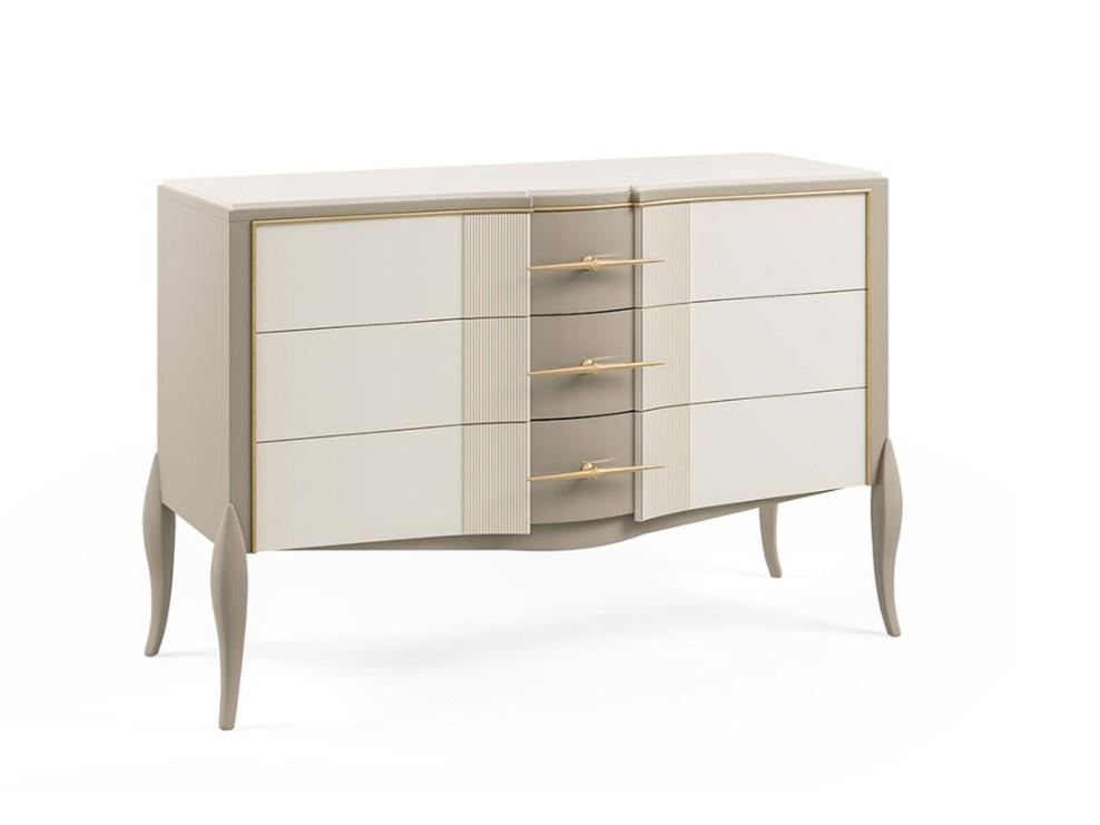 PR.118 Chest of drawers in wood with decoration on the drawers