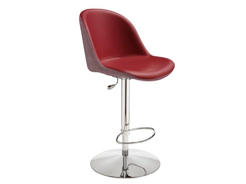 SONNY SG Swivel upholstered leather stool