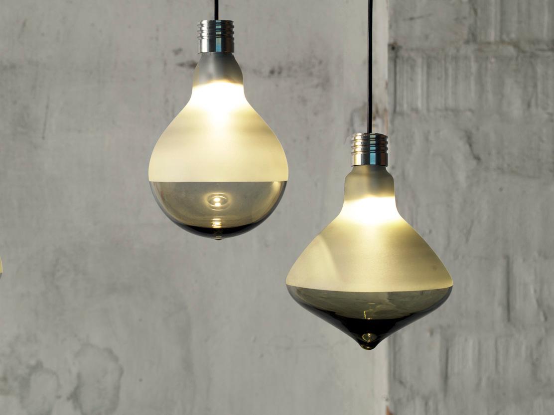 MAKEUP Direct light satin glass pendant lamp