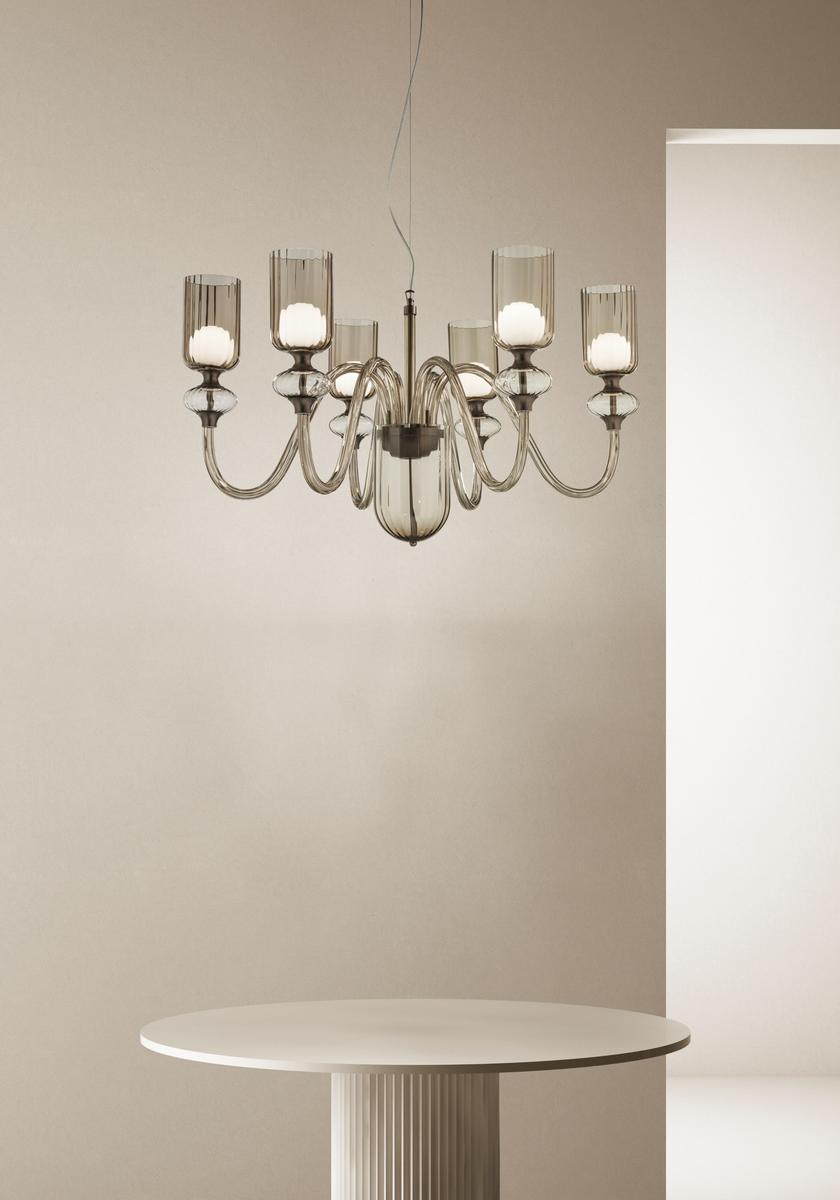 CANDEL Blown glass chandelier
