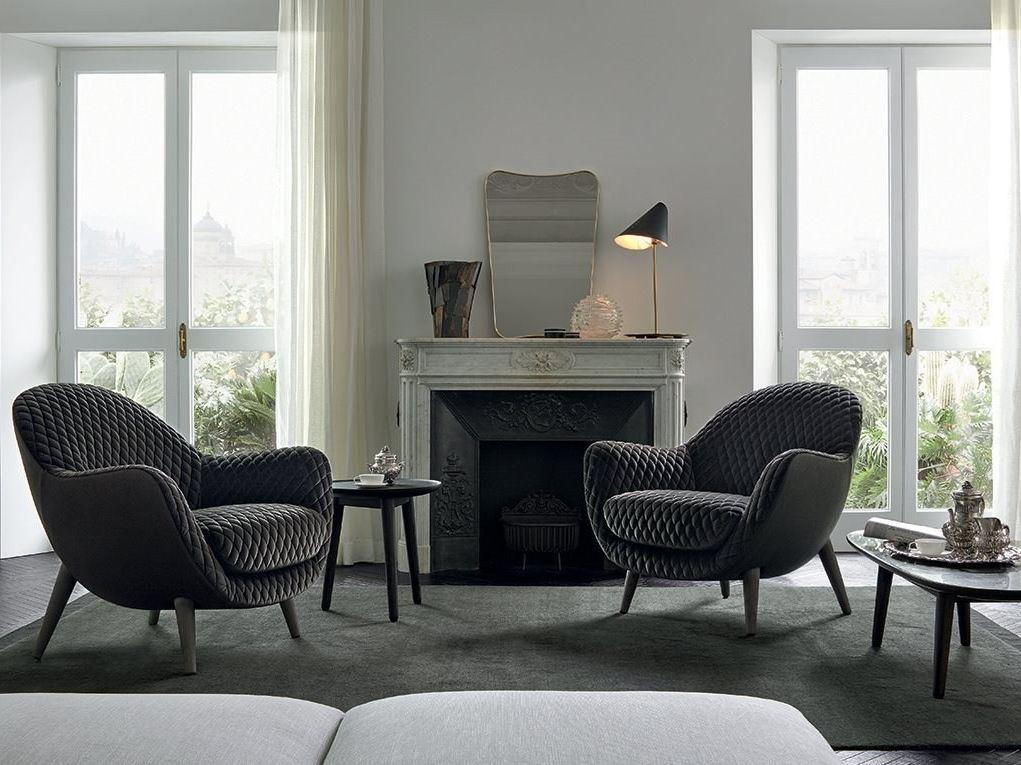 MAD QUEEN Upholstered fabric armchair with armrests