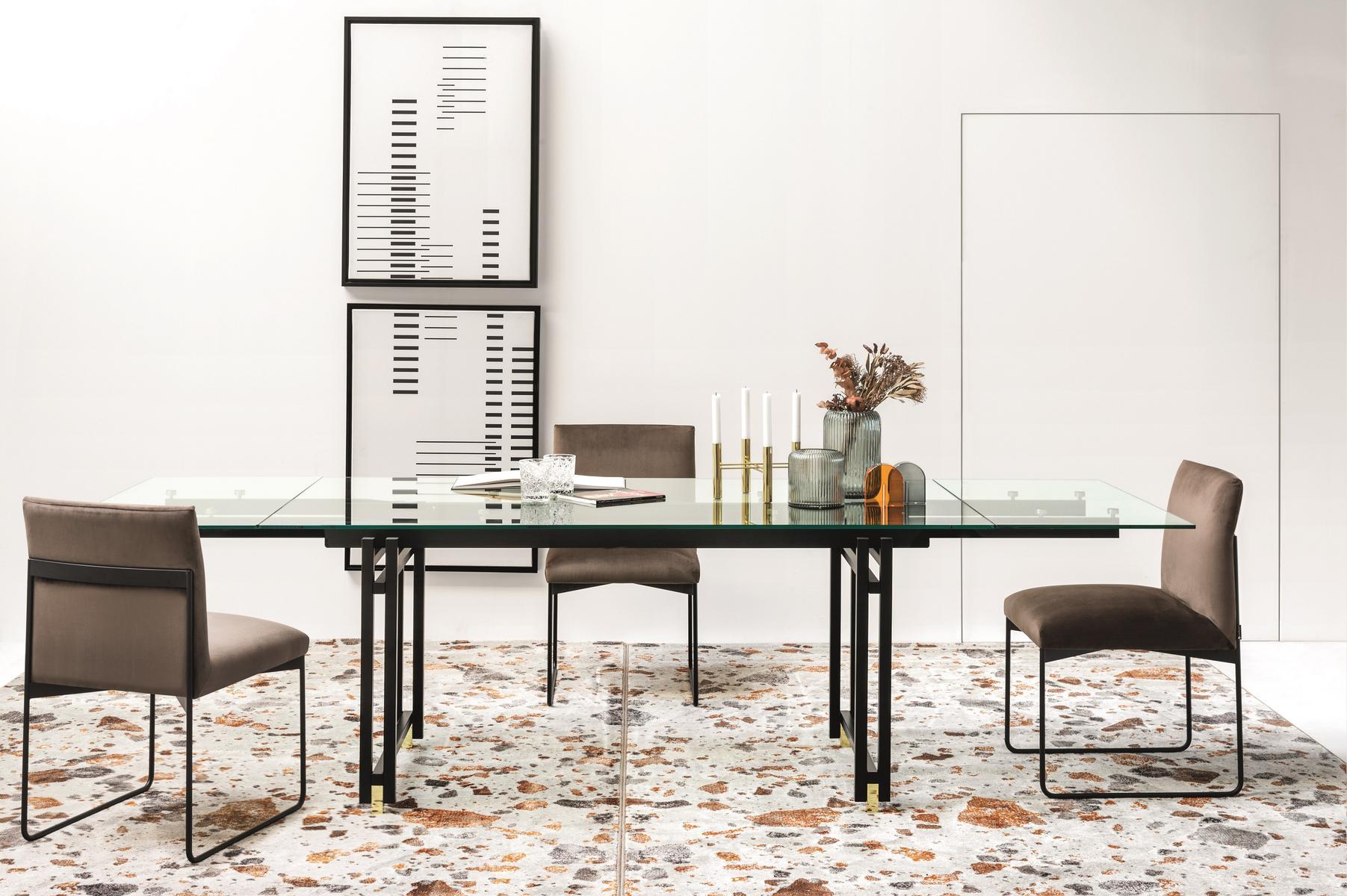 TERRAZZO Rectangular synthetic fibre rug