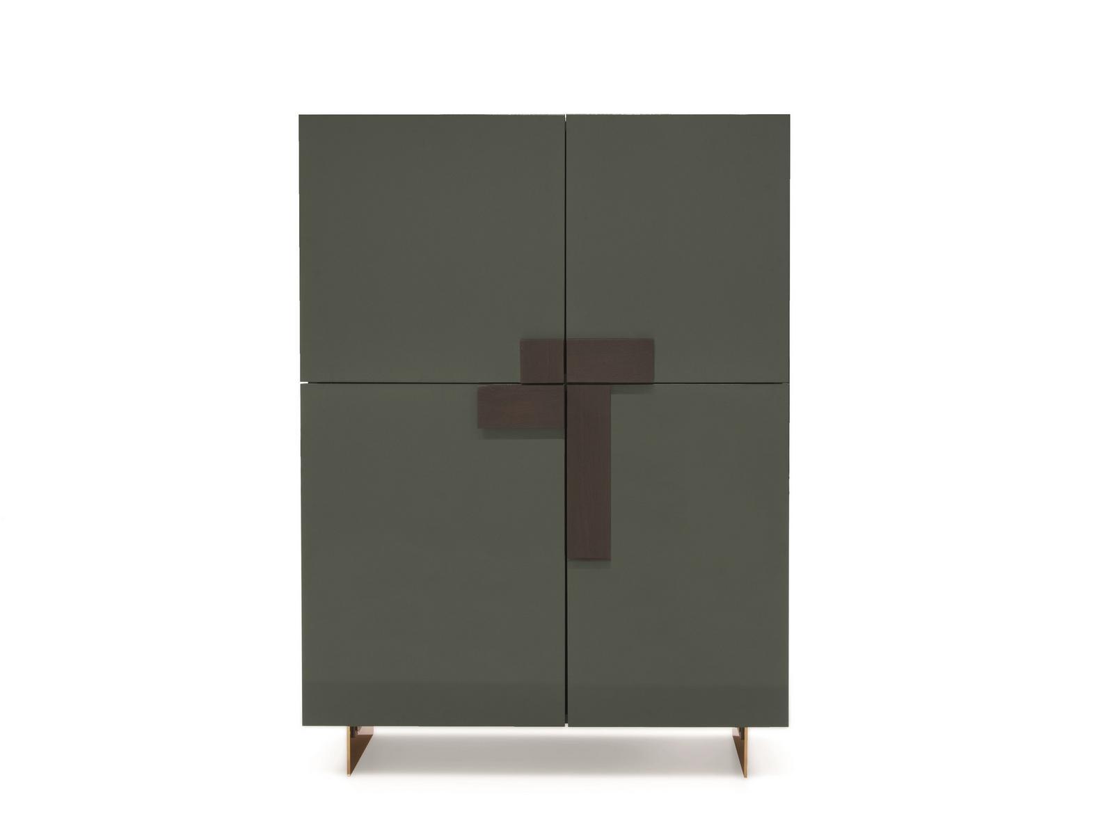 GINEVRA Wooden highboard with doors