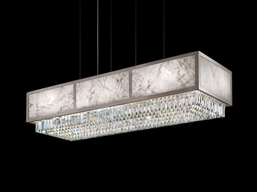 IMPERO & DECO VE 770 S28 / S34 Incandescent marble pendant lamp with crystals