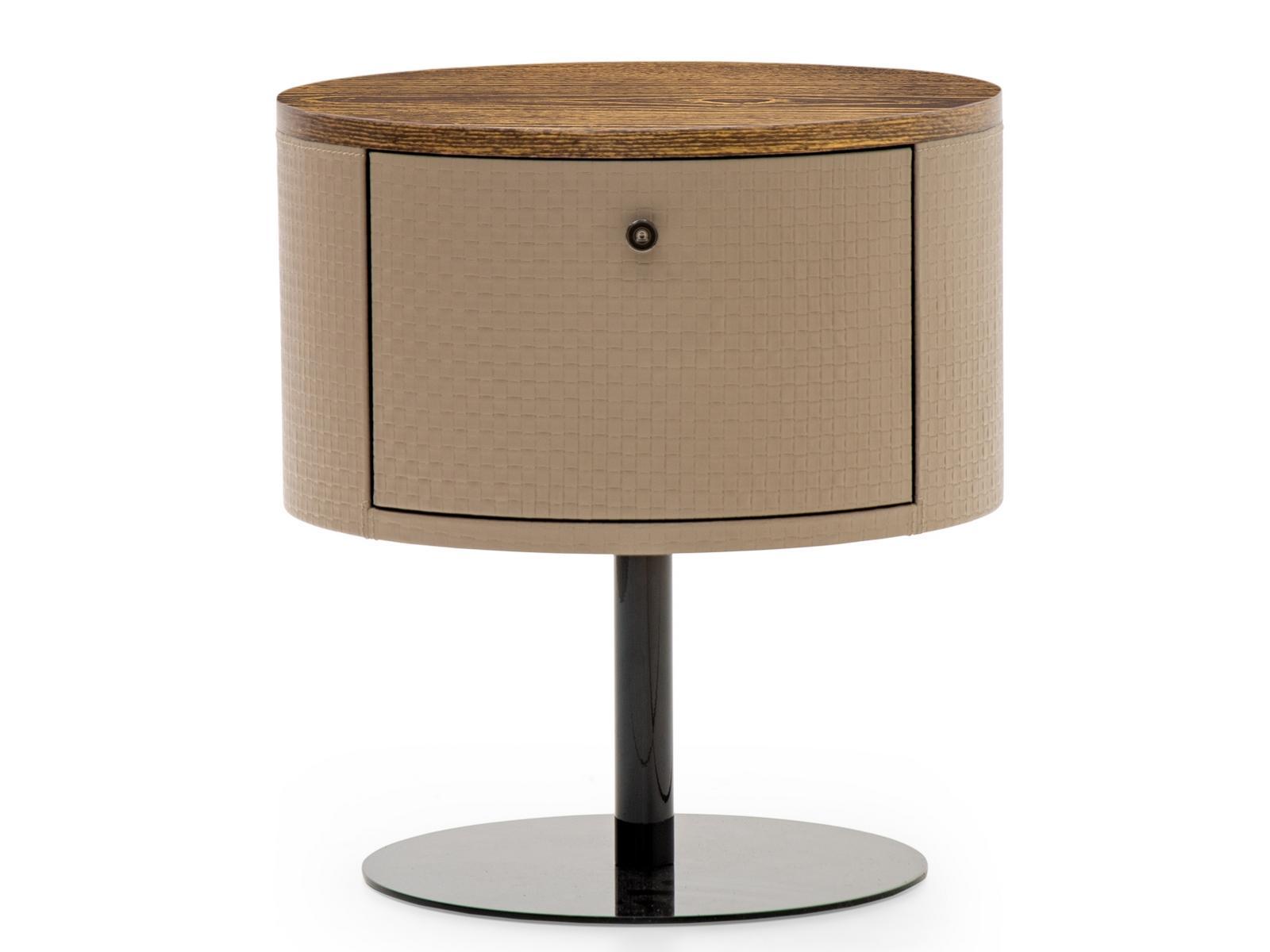 OVERSEAS Round ash bedside table