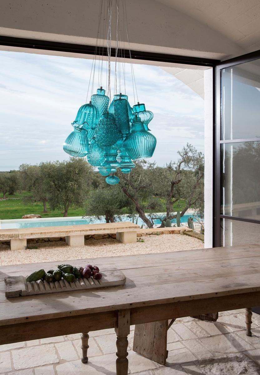 CERAUNAVOLTA Direct light glass pendant lamp