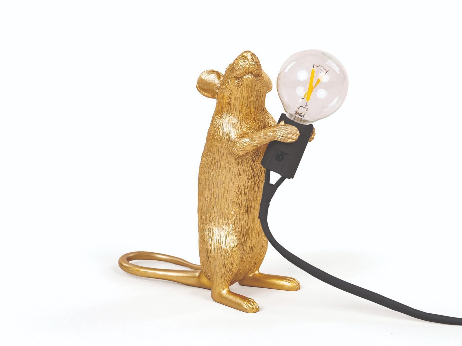 MOUSE LAMP GOLD - STEP LED resin table lamp MOUSE LAMP GOLD - STEP LED resin table lamp