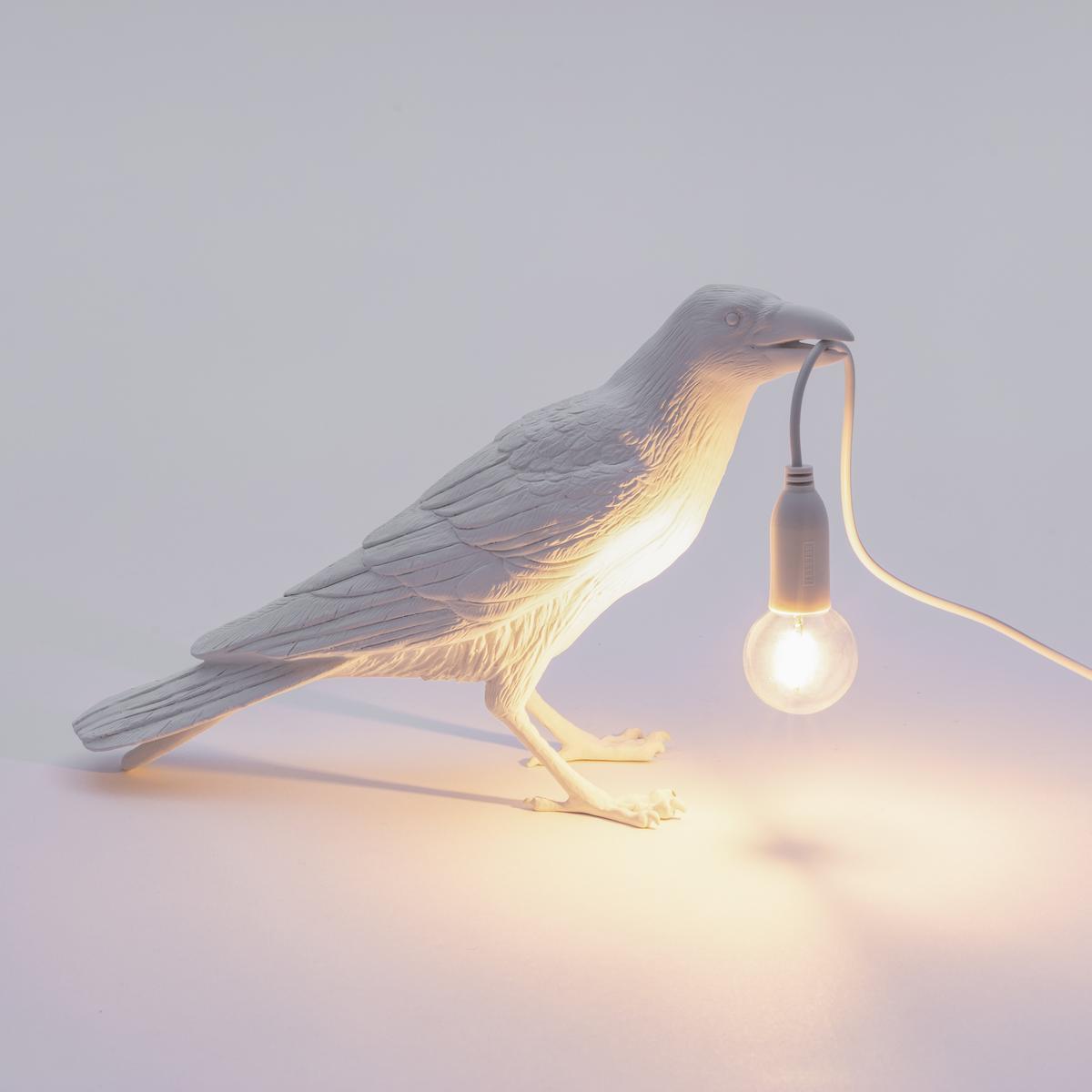 BIRD LAMP WAITING LED resin table lamp