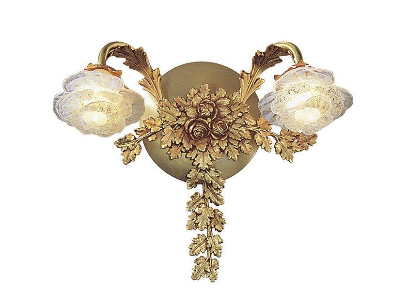 ROSE 701/A2 French Gold wall light with glasses