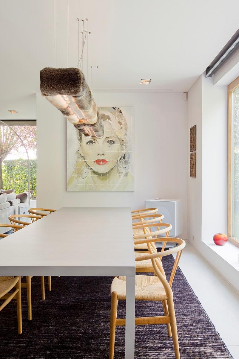 D-RABBIT Direct-indirect light fur pendant lamp
