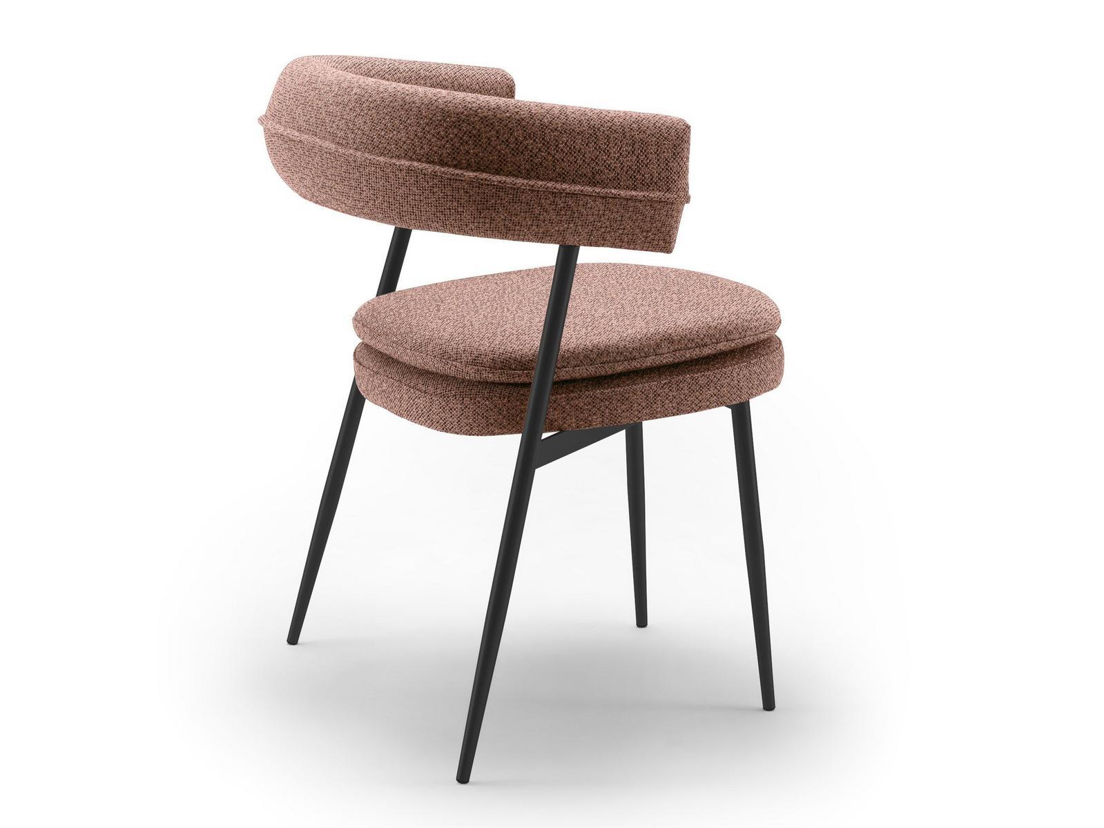 NENA Upholstered fabric chair with armrests