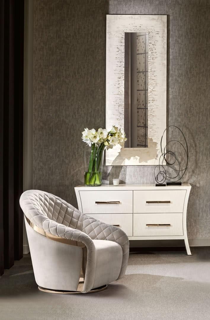 PORTOFINO Velvet armchair with armrests