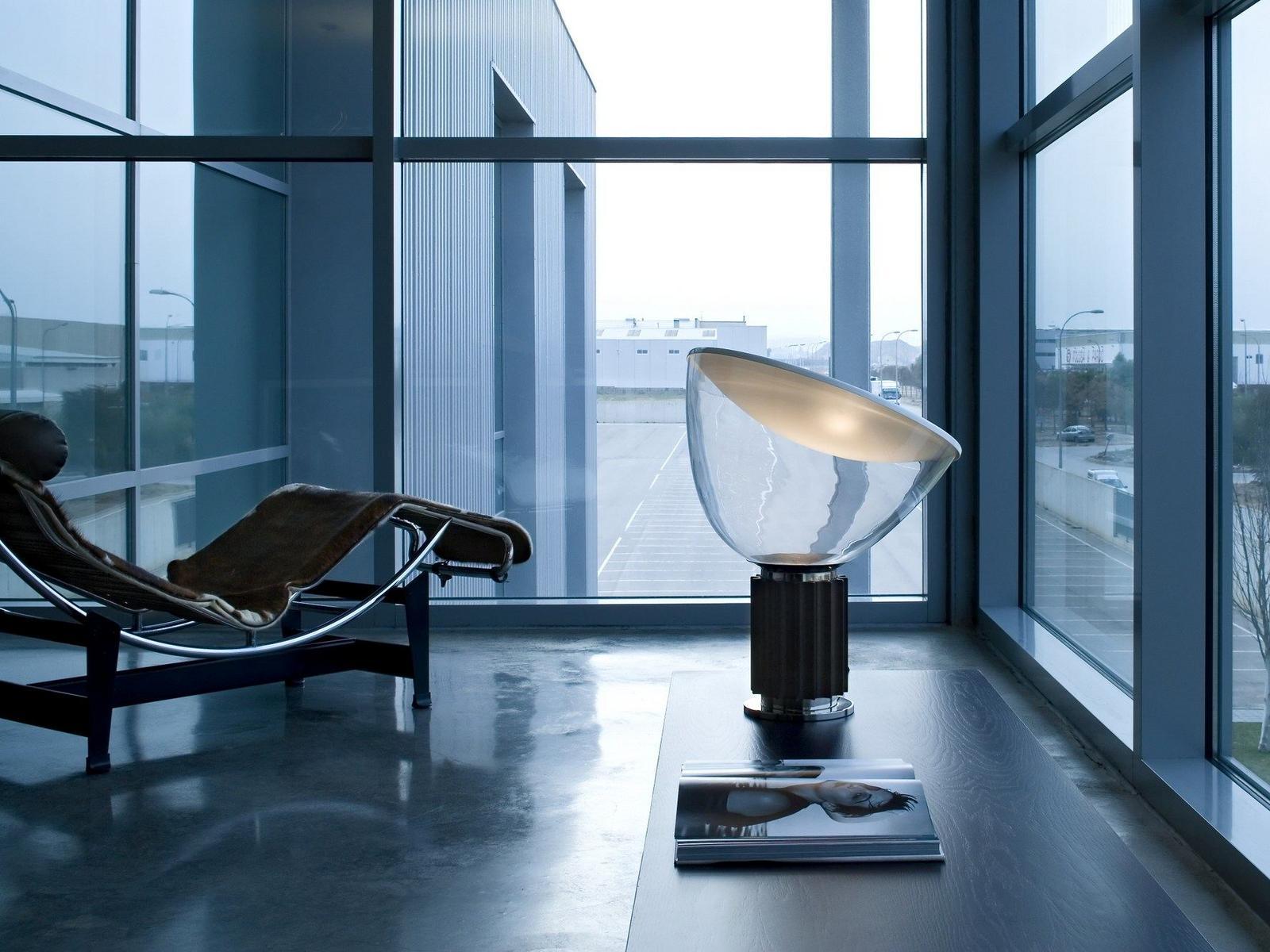 TACCIA LED indirect light glass and aluminium table lamp TACCIA LED indirect light glass and aluminium table lamp